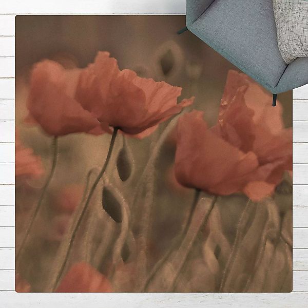 Kork-Teppich Malerische Mohnblumen günstig online kaufen