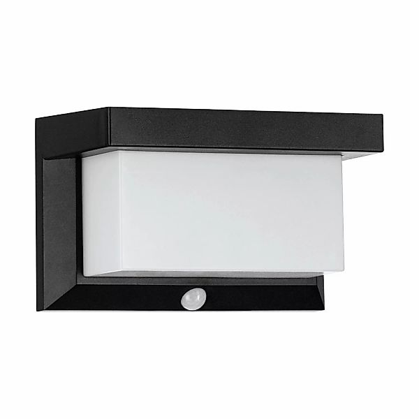 Eglo LED-Solar-Wandleuchte Utrera 12 cm x 9 cm Schwarz günstig online kaufen