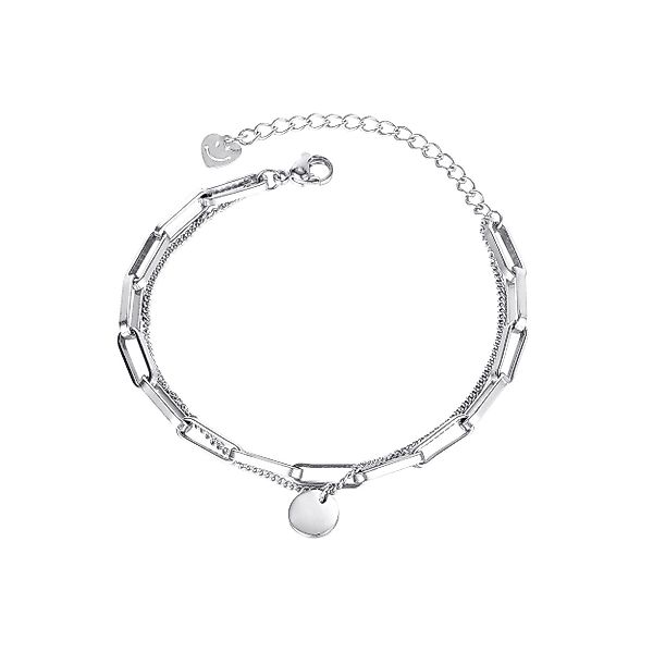 RAIKOU Armband DOUBLE-LAYER DISC Edelstahl Armband (doppellagigen Kettendes günstig online kaufen