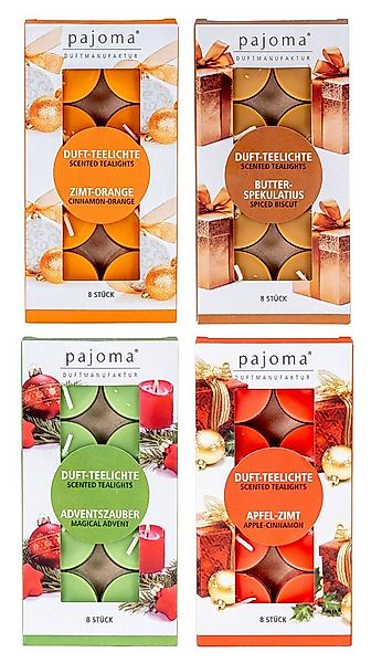 Levandeo® Duftkerze, 32 Kerzen Weihnachtsduft 4x8 Stück Duft-Teelichter Duf günstig online kaufen