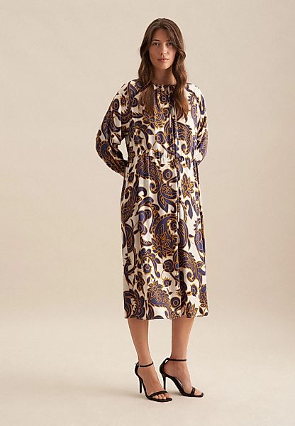 seidensticker Sommerkleid "Schwarze Rose" 7/8 Rundhals Paisley günstig online kaufen