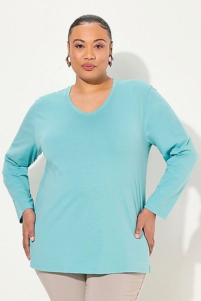 Ulla Popken T-Shirt Shirt V-Ausschnitt Relaxed günstig online kaufen