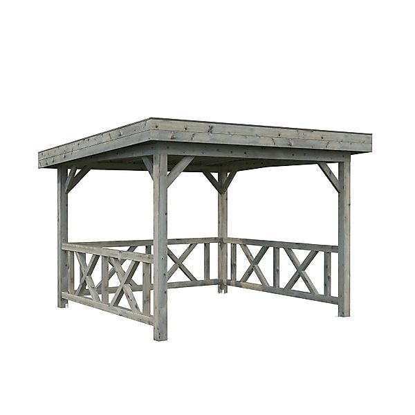Palmako Pavillon Lenna Set 301 Grau Tauchgrundiert 300 cm x 300 cm FSC® günstig online kaufen