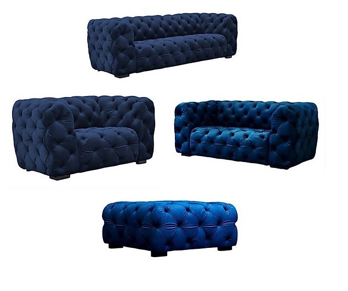 Fun Möbel Polstergarnitur Sofaset Designersofa NATALIE 3-2-1 in Stoff inkl. günstig online kaufen