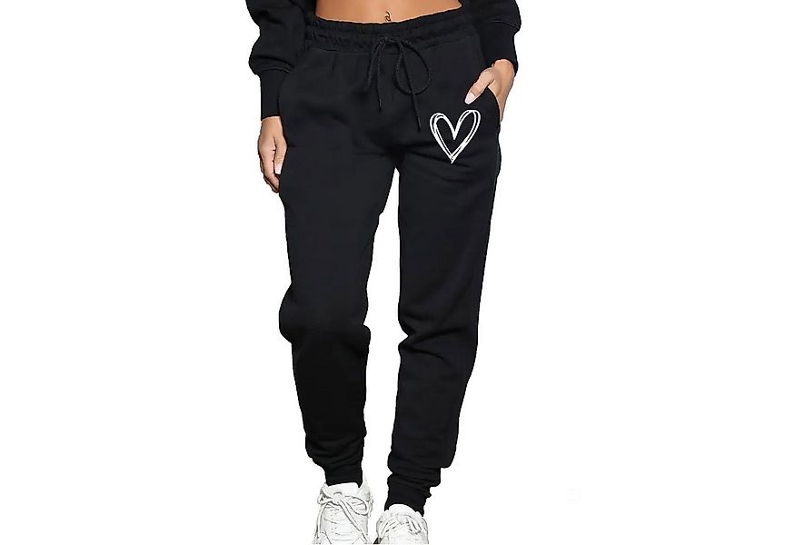 Banco Jogginghose Damen Jogginghose Sweatpants Freizethose Heart Herz Größe günstig online kaufen