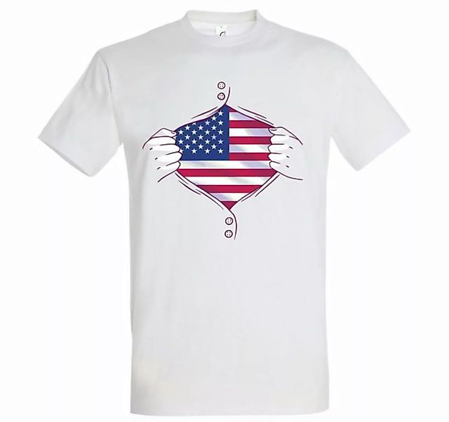 Youth Designz T-Shirt USA Flagge Herz Herren Shirt mit trendigem Frontprint günstig online kaufen