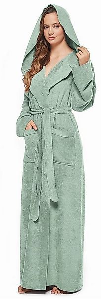 Arus Damenbademantel Angel, extra lang, mit Kapuze, ideal für Zuhause & Wel günstig online kaufen