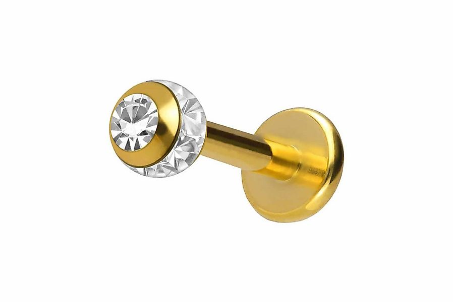 PIERCINGLINE Piercing-Set Chirurgenstahl Labret EPOXY-RING-KUGEL + KRISTALL günstig online kaufen