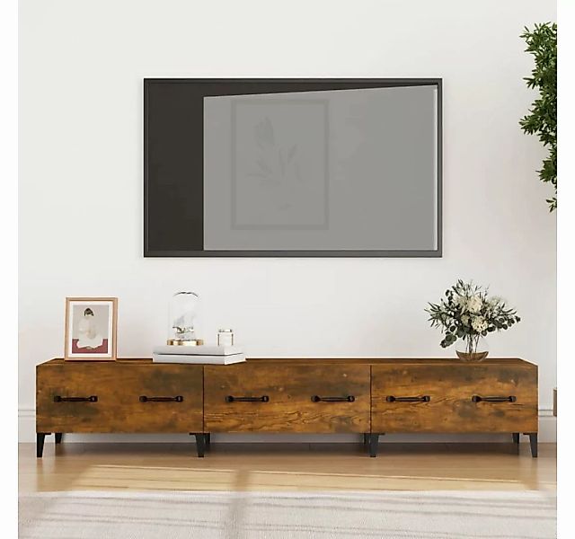 furnicato TV-Schrank Räuchereiche 150x34,5x30 cm Holzwerkstoff günstig online kaufen