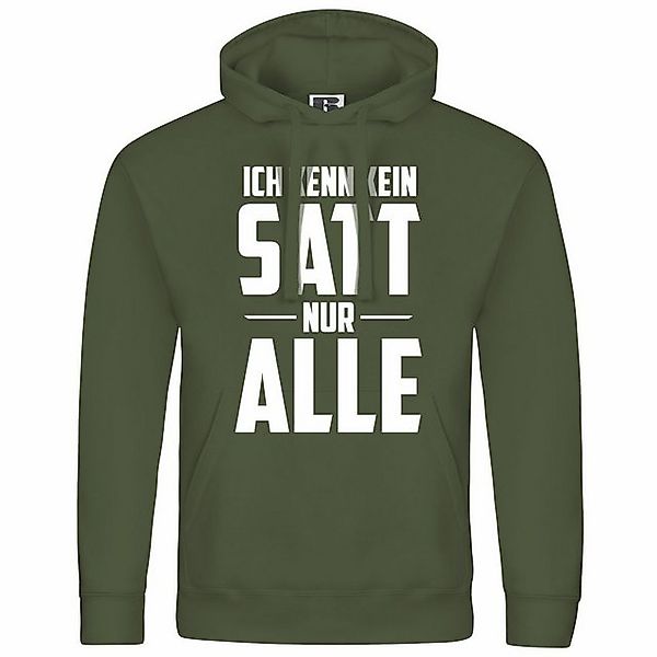 deinshirt Kapuzenpullover Herren Kapuzenpullover Ich kenn kein satt nur all günstig online kaufen