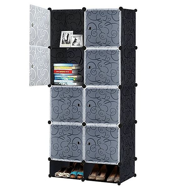 AUFUN Kleiderschrank Garderobe Schrank Regalsystem Mehrzweckschrank mit Tür günstig online kaufen