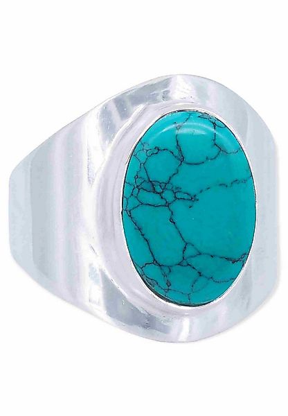 mantraroma Silberring RAHMAT aus 925 Silber mit Türkis (Ring mit Schmuckbeu günstig online kaufen