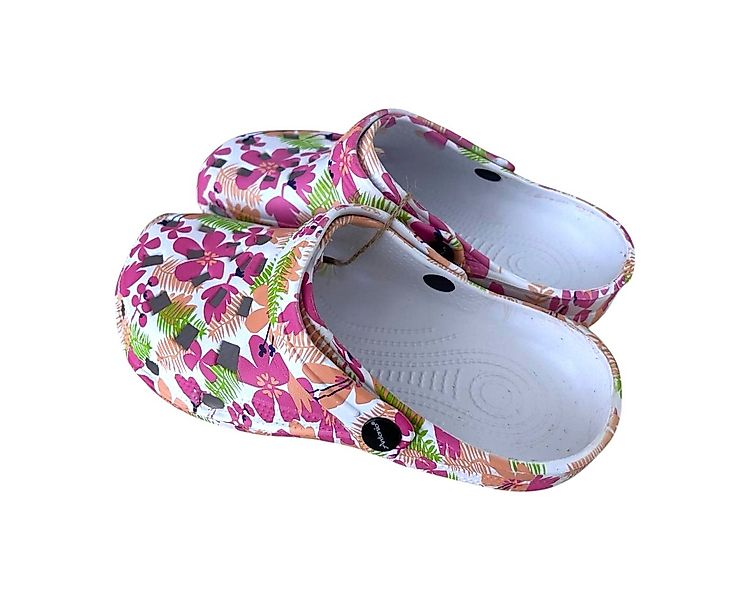 VewoTex Damen Clogs Blumen » günstige Damenschuhe » Blumenmuster Badeschlap günstig online kaufen