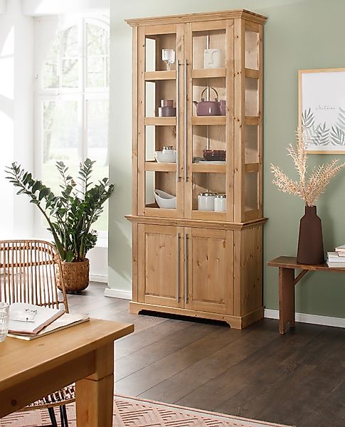 Home affaire Vitrine "Meliss" aus massiver Kiefer, FSC zertifiziert, Breite günstig online kaufen
