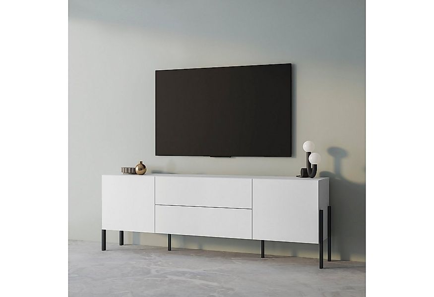 OTTO home Lowboard Jukon,Breite 200 cm, moderne grifflose TV-Kommode,2 Türe günstig online kaufen