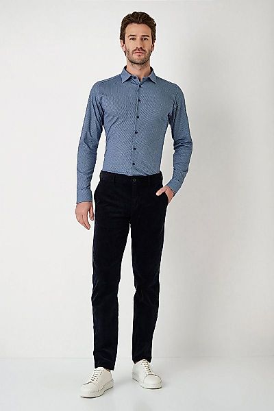 DESOTO Hemd Kent Druck Dunkelblau   - Größe S günstig online kaufen