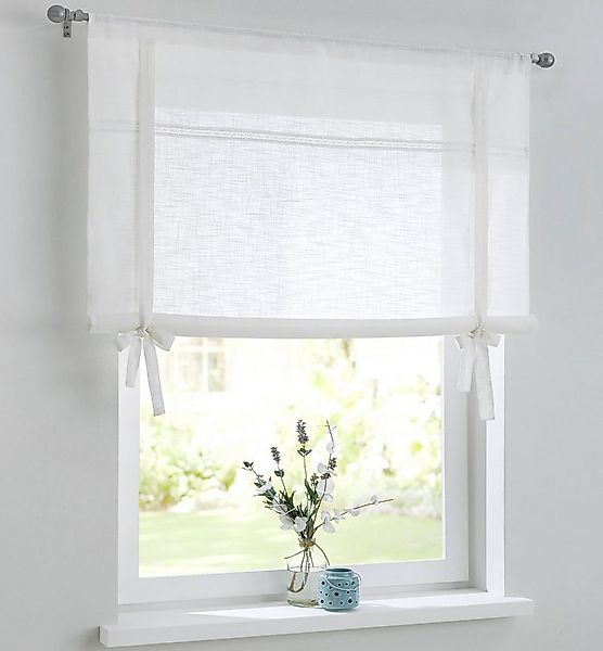 Kutti Bindegardine Vicky (1 St), Stangendurchzug, halbtransparent, Leinenst günstig online kaufen