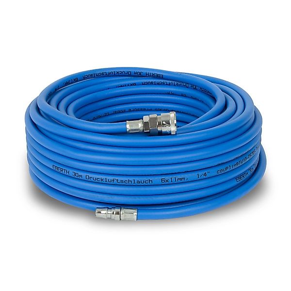 EBERTH Druckluftschlauch Länge 30m Durchmesser 6mm x 11mm 1/4 Kupplung 20 B günstig online kaufen