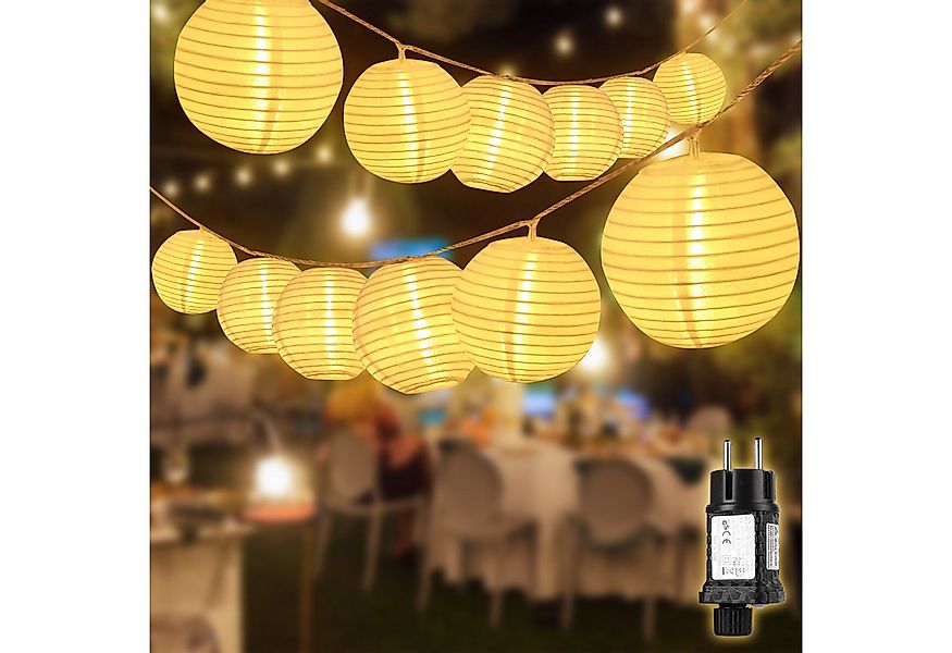 Salcar LED-Lichterkette LED Lichterkette Lampion Außen, Solar-, Batterie-, günstig online kaufen
