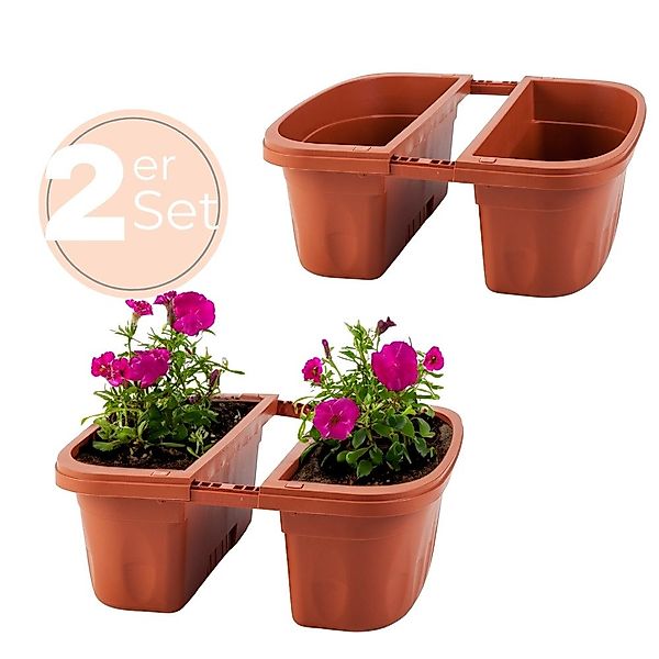 GarPet Blumenkasten 2x Blumen Kasten Beidseitig günstig online kaufen