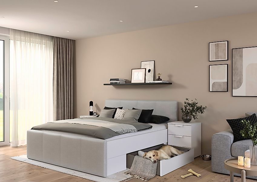 rauch Bett Doppelbett Polsterbett Stauraumbett AGORDO günstig online kaufen