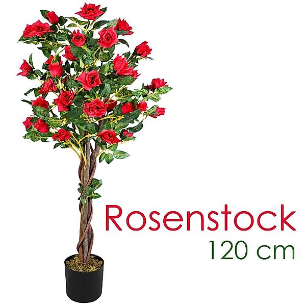 Kunstblume Rose Rosenbusch Rosenstock Künstliche Pflanze günstig online kaufen