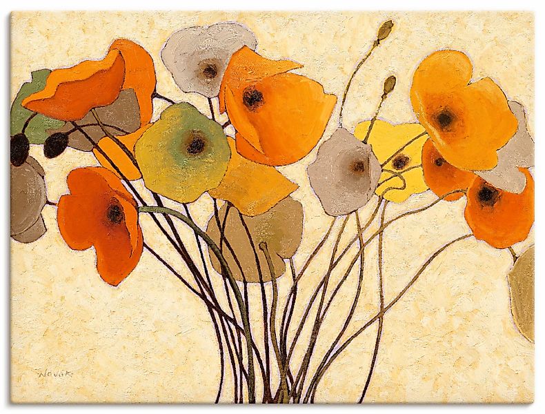 Artland Wandbild "Kürbismohn I" Blumen 1 Stk. tlg. als Leinwandbild, Poster günstig online kaufen