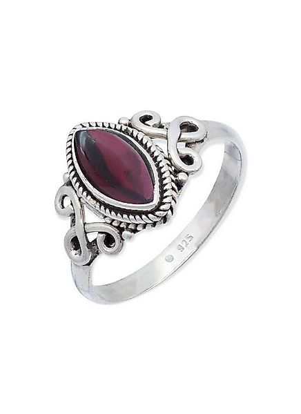 mantraroma Silberring BAGHIMI Ellipse aus 925 Silber mit Granat (Ring mit S günstig online kaufen