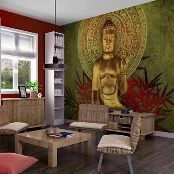 artgeist Fototapete Goldener Buddha mehrfarbig Gr. 250 x 193 günstig online kaufen