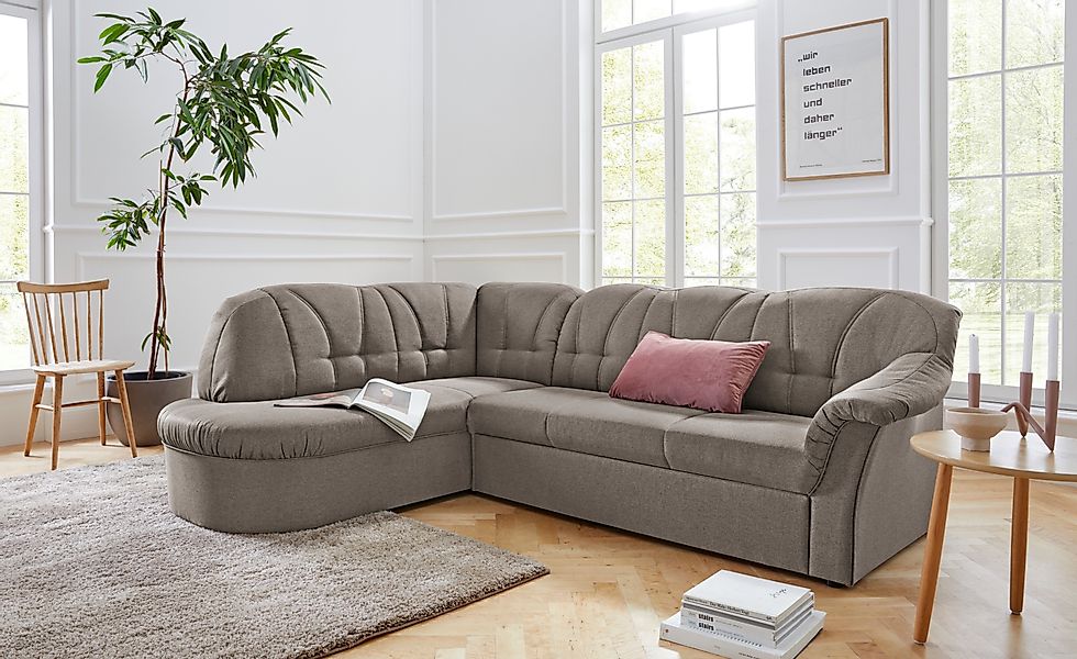 DOMO collection Ecksofa Pegnitz, elegante Rückensteppung, günstig online kaufen