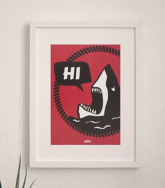 Hi Hai Haidrun - Poster A4 - Rot günstig online kaufen