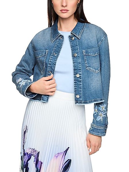 Marc Cain Jeansjacke Serene Hues Premium Damenmode mit Floralprint-Ärmeln günstig online kaufen