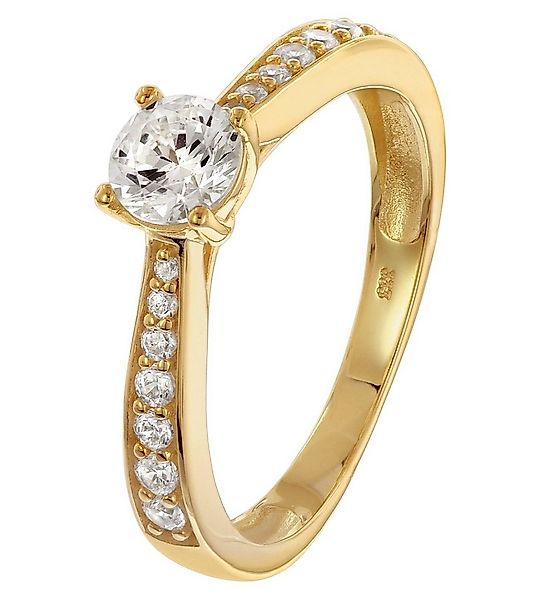 Glizz Goldring DamenGold 333/8K Zirkonia günstig online kaufen