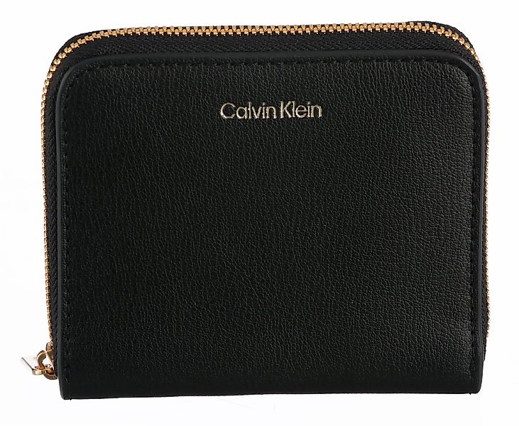Calvin Klein Geldbörse "FOIL LOGO MEDIUM ZIP AROUND" Damen Portemonnaie, Ge günstig online kaufen