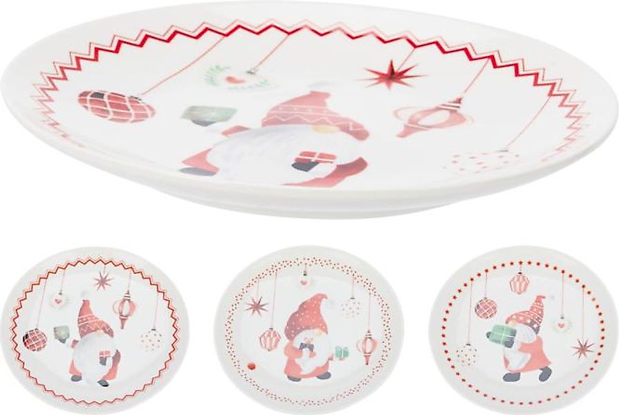 TELLER 1 Stück Weihnachtsmann 3 Sorten unsortiert Porzellan günstig online kaufen