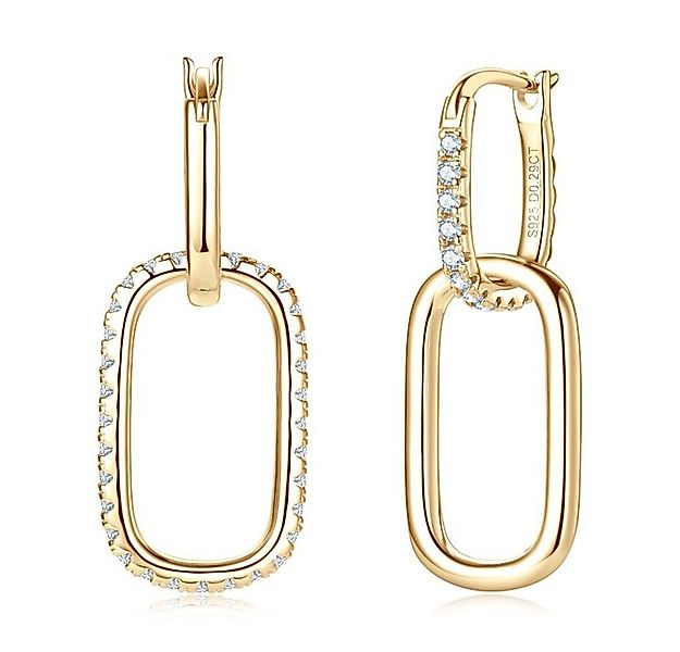 ROUGEMONT Paar Creolen Moissanit Creolen Ohrhänger 925 Silber + Echtheitsze günstig online kaufen