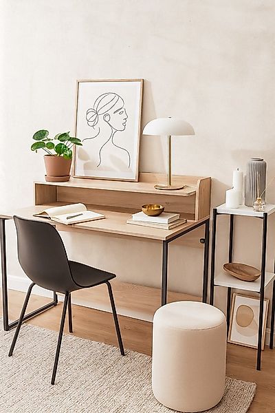 moebel-direkt-online Schreibtisch Moderner Schreibtisch mit Aufsatzregal in günstig online kaufen