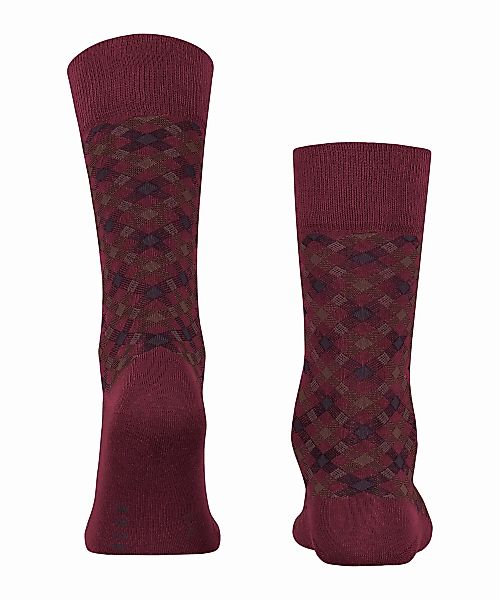 FALKE Smart Check Herren Socken, 39-42, Rot, Kariert, Baumwolle, 12487-8413 günstig online kaufen