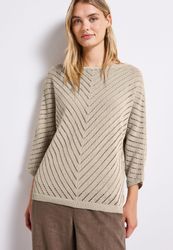 STREET ONE Strickpullover mit durchscheinenden Häkel-Details günstig online kaufen