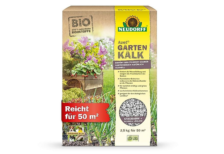 Neudorff Rasenkalk Bio - Azet GartenKalk 2,5 kg für 50 m², Bio Gartenkalk e günstig online kaufen