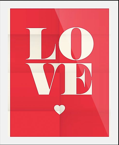 queence Bild »Liebe mit Herz«, Schriftzug-Liebessprüche-Herz-Herzbilder, (1 günstig online kaufen