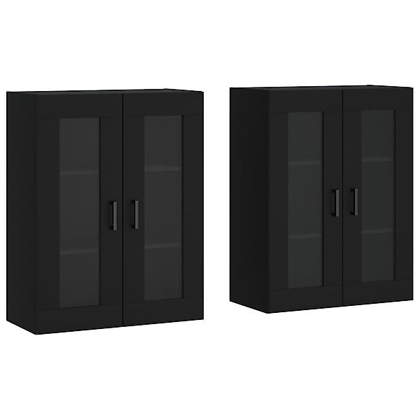 vidaXL Sideboard Wandschränke 2 Stk. Schwarz günstig online kaufen