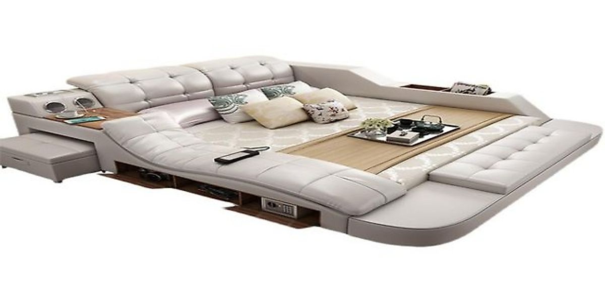 JVmoebel Bett Design Bett XXL Big Betten Leder Polster Hotel 180x200cm Mult günstig online kaufen