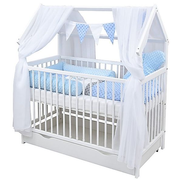Baby-Delux Komplettbett Hausbett Babybett Schublade Schutzgitter Beißschien günstig online kaufen