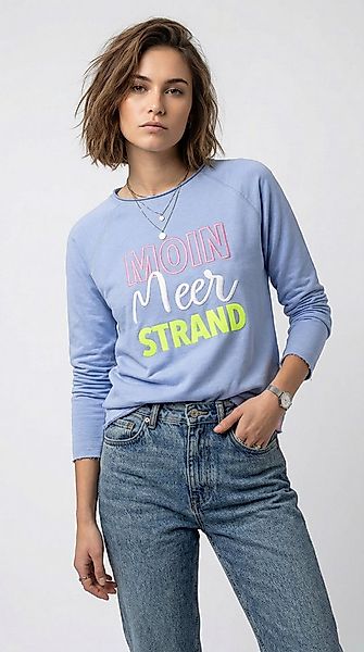 Zwillingsherz Hoodie "Moin Meer Strand" mit Used-Look Kanten und maritimer günstig online kaufen