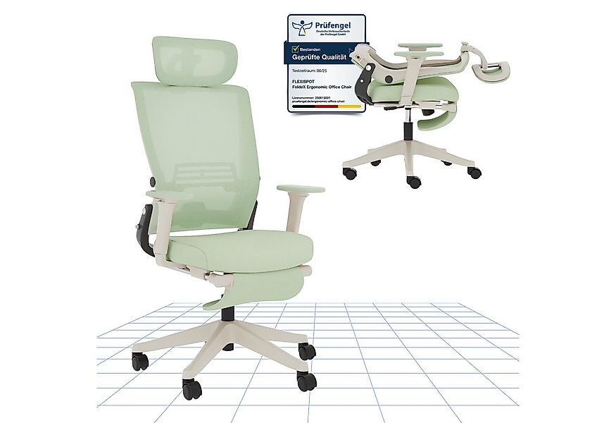 FLEXISPOT Bürostuhl Foldex Ergonomischer Bürostuhl – Ideal für Büro & Mitta günstig online kaufen