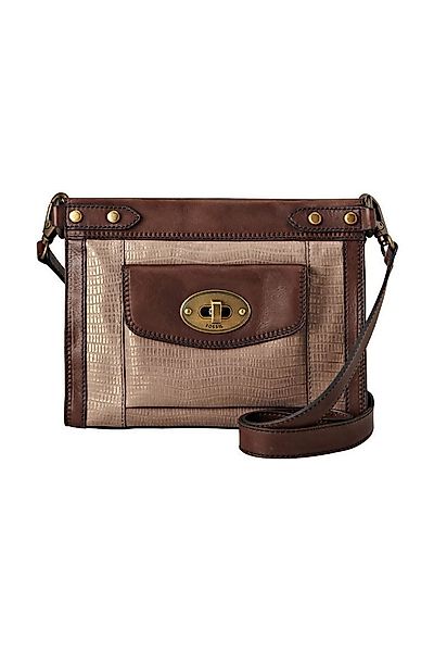 Fossil Umhängetasche Leder Stoff Braun VRV günstig online kaufen