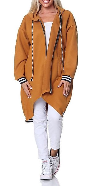 simaranda Kapuzennickijacke Damen Sweatjacke 5410 38-44 Senf mit Kapuze günstig online kaufen