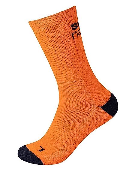 SUPER.NATURAL Socken Tagessocke Crew Cosy - Alpakawoll-Mix - orange/ozeanbl günstig online kaufen