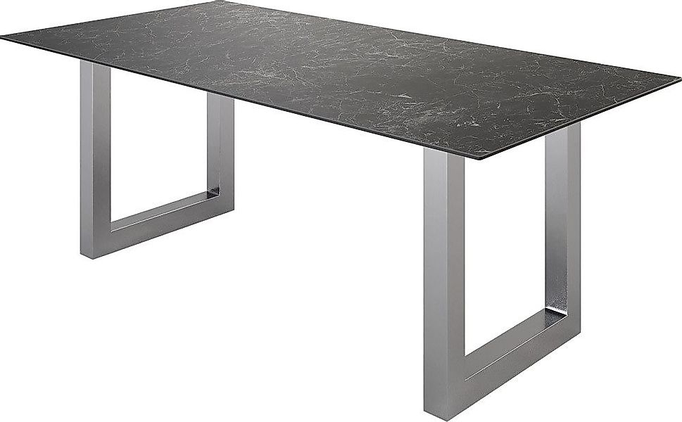DELIFE Esstisch Edge, Keramik Laminam® Nero günstig online kaufen